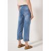 Loose-fit-Jeans STREET ONE, Damen, Gr. 25, Länge 28, blau (mid blau used wash), Jeans, 75% Baumwolle, 23% Polyester, 2% Elasthan, unifarben, casual, knöchelfrei, Jeans, High Waist