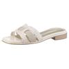 Pantolette MARCO TOZZI, Damen, Gr. 40, beige (creme kombiniert), Lederimitat, Textil, Glitzer, elegant, Schuhe, Blockabsatz, Sommerschuh mit Logodrucken