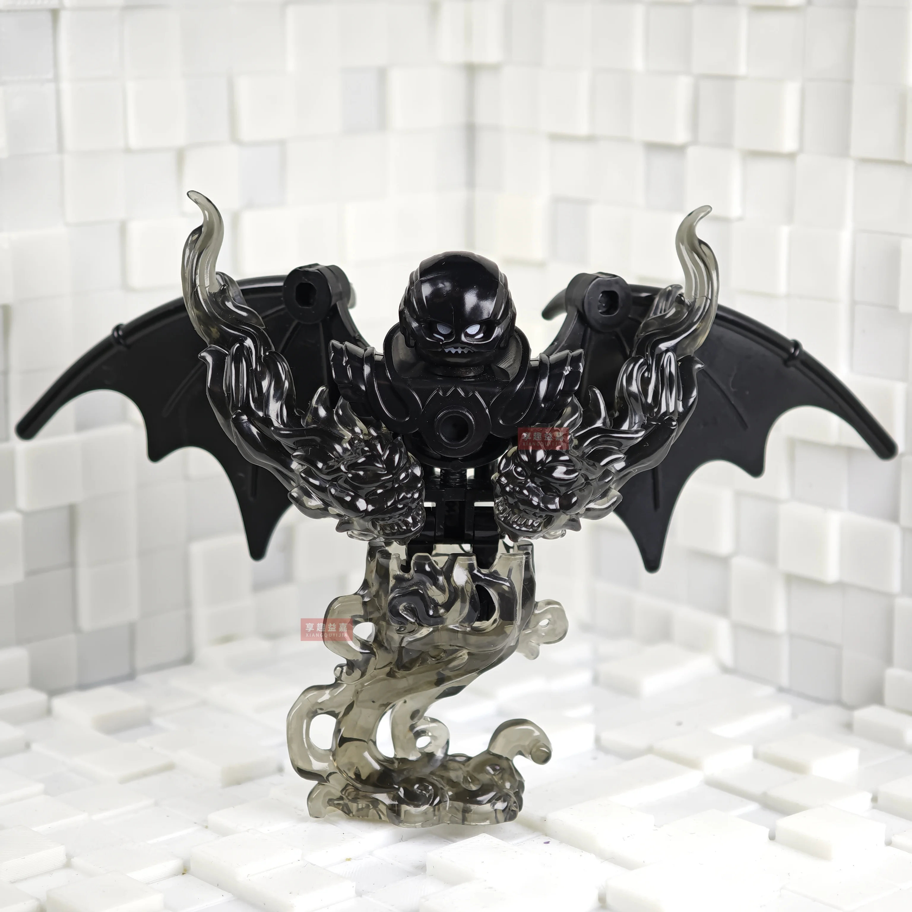 Neues MOC Devil Angel Wings Skelett Spezialeffekte Bausteinhelm und Rüstung Puzzle MOC Montagezubehör Serie 5 Image