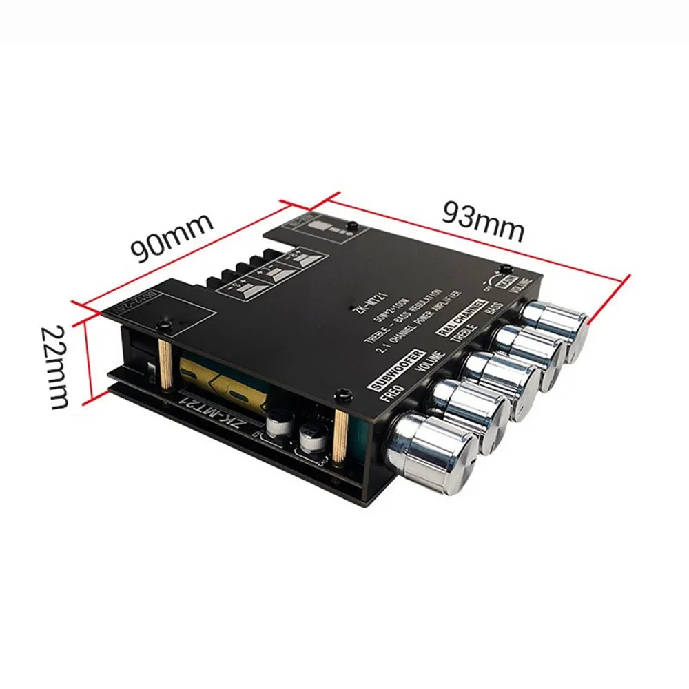 ZK-MT21 100W + 2*50W 2,1 Kanal Subwoofer Digitale Power Verstärker Bord AUX 12/24V Audio Stereo Bluetooth 5,0 Amp HiFi Für Hause Image