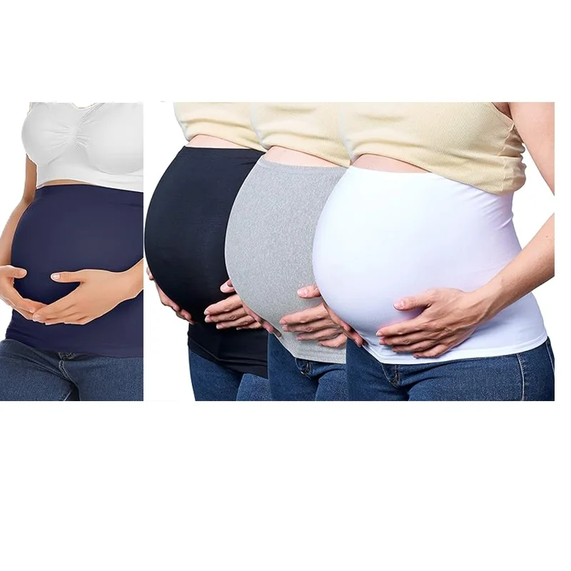 4er-Pack Bauchband für die Schwangerschaft, Umstandshosen und Jeansverlängerung für alle Trimmstern und einschließlich Post-Schwangerschafts-Schwangerschaftspflege Image