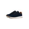 Sneaker TOMMY HILFIGER "PREMIUM SUEDE HYBRID", Herren, Gr. 44, bunt (dunkelblau, braun), Veloursleder, Textil, Glattleder, unifarben mit Farbeinsatz, sportlich, Schuhe, Freizeitschuh, Halbschuh, Schnürschuh, weiche Schaftrand-Polsterung