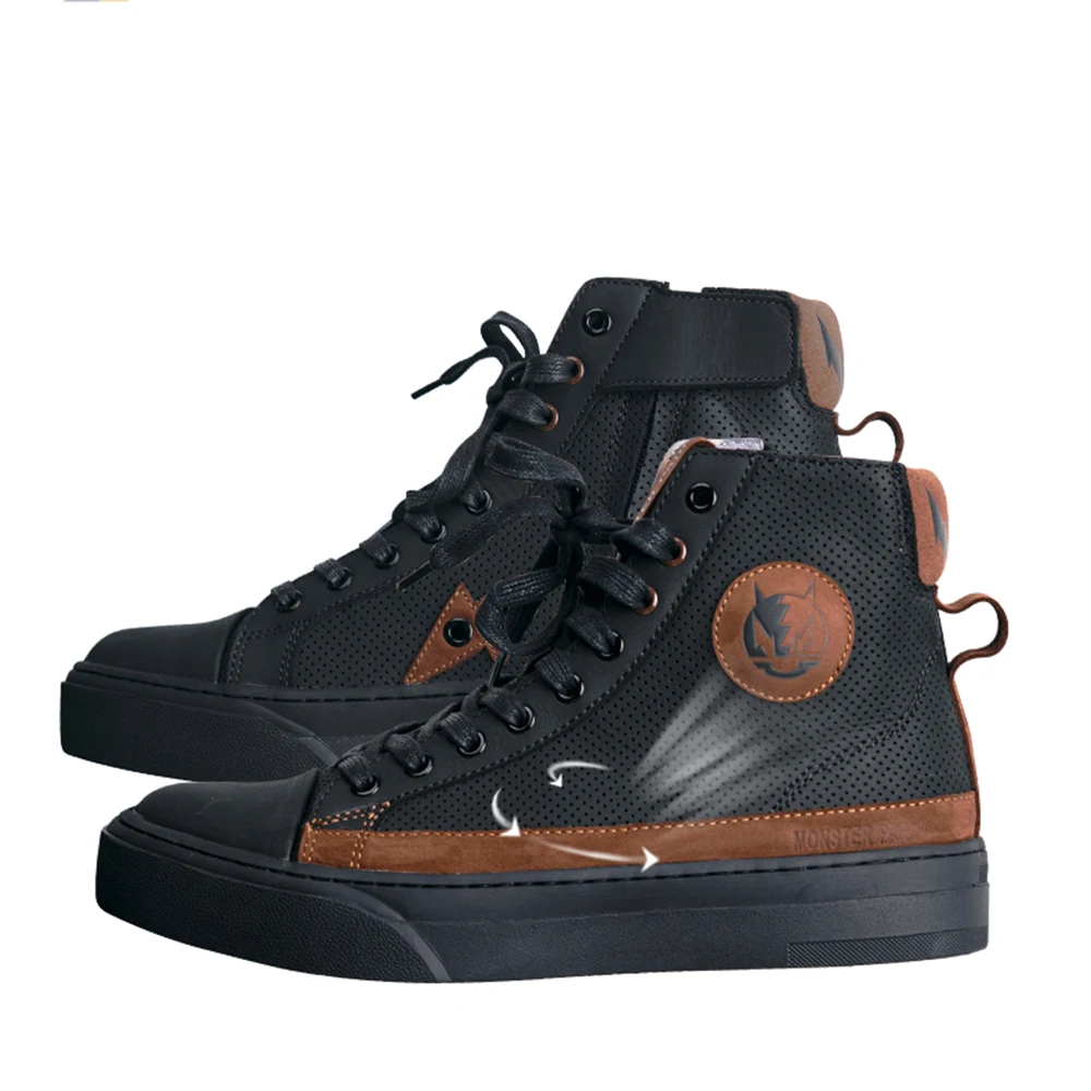 Motorrads chuhe für Outdoor-Aktivitäten Motorrad Reit bretts chuhe männlicher Ritter Offroad-Motorrads tiefel mit kurzen Stiefeln Image