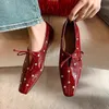 Karree Wohnungen Frauen Schuhe Bogen Designer Loafer Schuhe 2025, Sommer Mode Casual Wanderschuhe