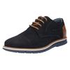 Schnürschuh BUGATTI, Herren, Gr. 45, blau (blau used), Veloursleder, used, casual, Schuhe, Freizeitschuh, Halbschuh, Sneaker mit Ziernähten