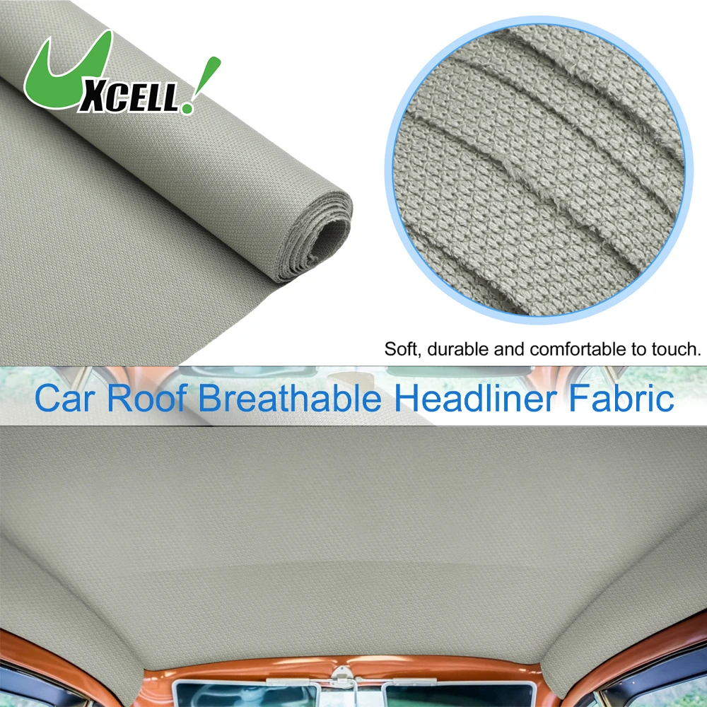 Uxcell Atmungsaktives Mesh-Headliner-Gewebe, 200 x 121 cm, 215 x 152 cm, Innenverkleidung, DIY-Dach-Reparatur, Ersatz, Kfz-Mesh-Gewebe