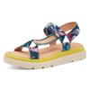Riemchensandale TAMARIS, Damen, Gr. 42, blau (blau kombiniert), Textil, casual, Schuhe, Plateau, Sommerschuh, Sandalette mit Touch It-Ausstattung