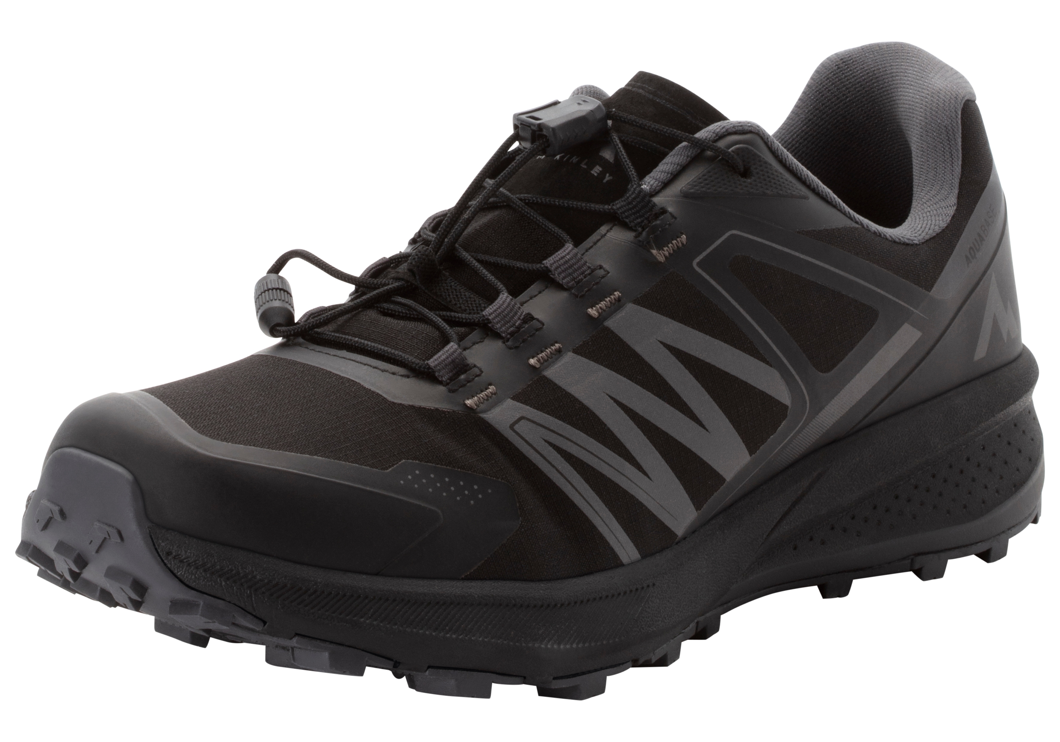 Wanderschuh MCKINLEY "Kansas IV AQB M", Herren, Gr. 41, schwarz (schwarz night, anthraci), Synthetik, Schuhe Wanderschuh, wasserabweisend