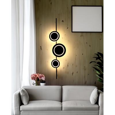 ECO-LIGHT LED Wandleuchte "LED-Wandleuchte PLANETARIUM", schwarz (schwarz matt), B:31,00cm L:120,00cm, Lampen