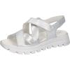 Plateausandale WALDLÄUFER "H-NELE", Damen, Gr. 6 (39), silber (silberfarben), Nappaleder, metallic, casual, Schuhe, Sommerschuh, Sandalette, Bequemschuh in Komfortweite H (= sehr weit)