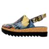 Sandale DOGO "Akita Live And Save Damen Sandalen/ Sandaletten / Female", Damen, Gr. 39, Normalschaft, blau, Lederimitat, casual, Schuhe, Vegan