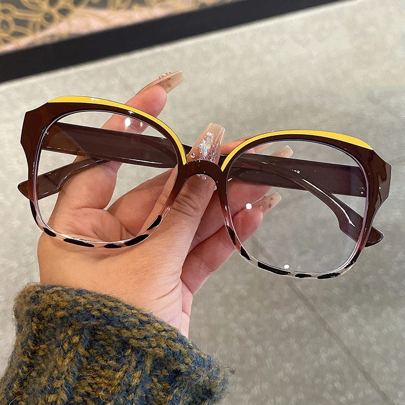 Neue Transparente Rund Computer Brille Rahmen Frauen Männer Anti Blau Licht Runde Brillen Blockieren Optische Spektakel Brillen Image