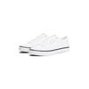 Sneaker TOMMY HILFIGER "TH HI VULC CORE LOW II MESH", Herren, Gr. 45, weiß, Textil, sportlich, Schuhe, Basic, Schnürschuh, Halbschuh, Freizeitschuh mit Logoschriftzug