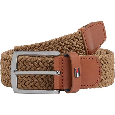 Flechtgürtel TOMMY HILFIGER "DENTON ELASTIC", Damen, Gr. 85, rooted braun, Web, Kunstfaser, unifarben, casual, Gürtel, Größenverstellbar Image
