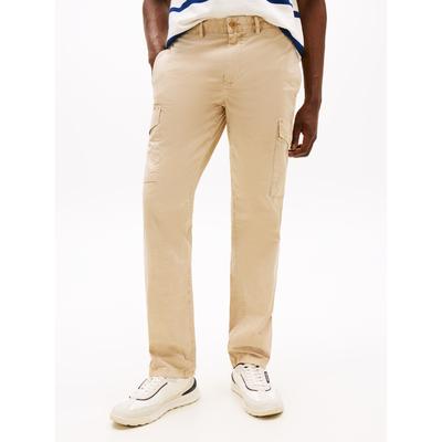 Cargohose TOMMY HILFIGER "DENTON LW TWILL CARGO", Herren, Gr. 34, Länge 32, grün (sandalwood), Twill, Obermaterial: 100% Baumwolle, casual, straight fit, Hosen Image