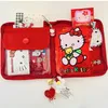Vintage rote Blume Hello Kitty Kartentasche japanischer Charme ästhetische geometrische Hello Kitty