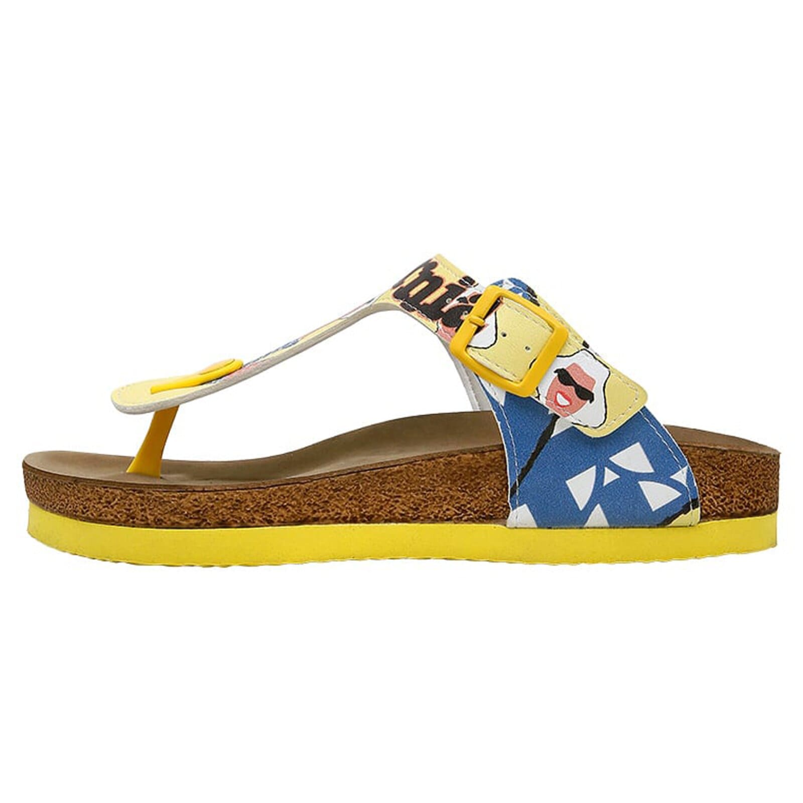 Zehentrenner DOGO "Lila Zehentrenner Southern California Damen Sandalen", Damen, Gr. 38, Normalschaft, blau, Lederimitat, Schuhe Zehentrenner, Handgefertigt