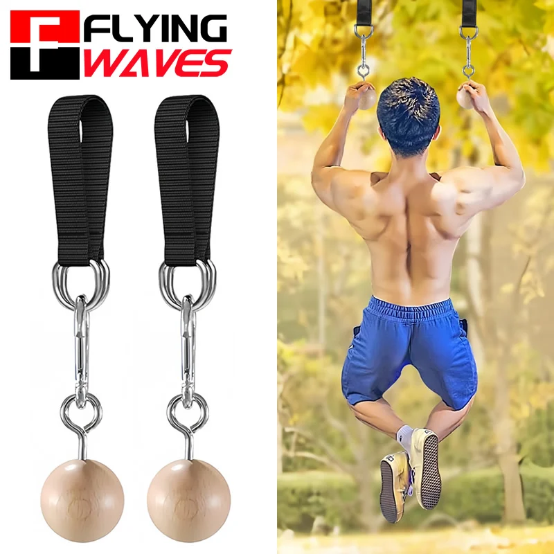 Holz Pull-up Grip Ball Klettern Training Werkzeug Arm Kraft Trainer Grip Stick Griffe für Home Gym Workout rutschfest Image