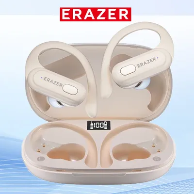ERAZER XT60 TWS Bluetooth-Kopfhörer mit Mikrofon, kabellose Kopfhörer, Knopfsteuerung, Rauschunterdrückung, Ohrbügel, wasserdichte Headsets Image
