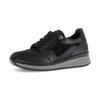 Keilsneaker GABOR "CAPRI", Damen, Gr. 37, schwarz, Kalbsleder, Lederimitat, unifarben, casual, Schuhe, Freizeitschuh, Halbschuh, Schnürschuh in Extraweite K