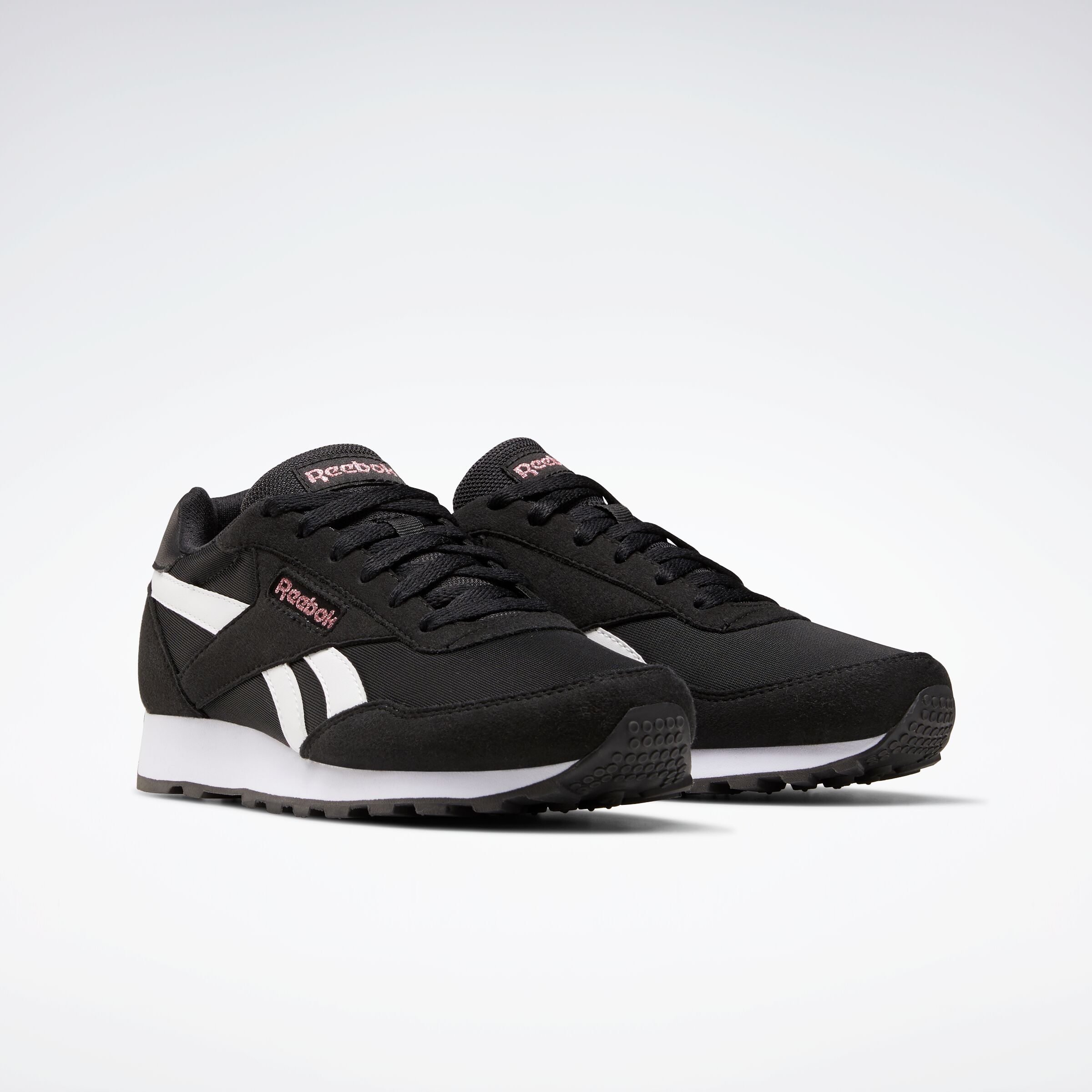 Sneaker REEBOK CLASSIC "REEBOK REWIND RUN", Damen, Gr. 40, cschwarz, weiß, blusmt, Synthetik, Textil, Schuhe Sneaker