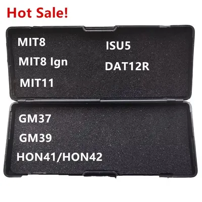 Hot Lishi 2 in 1 2in1 Tool MIT8 Ign MIT11 GM37 GM39 HON41 HON42 ISU5 DAT12R locksmith tool for car
