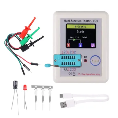LCR-TC1 Multi-Function Tester Colorful Display Pocketable Multifunctional TFT Backlight Transistor