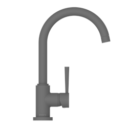 Schütte Küchenarmatur CORNWALL, Wasserhahn Küche mit Energiesparfunktion, Mischbatterie Küche, Spültischarmatur Anthrazit matt