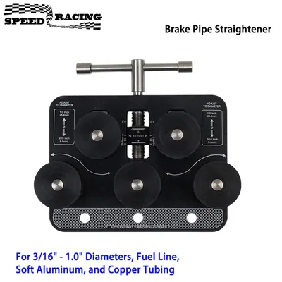 Pipe Straightener Brake Pipe Straightener Black For 3/16" - 1.0" Diameters, Fuel Line, Soft