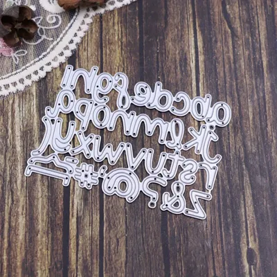 Alphabet metal cutting mold digital embossing template used for DIY scrapbook photo album card blessing language decoration