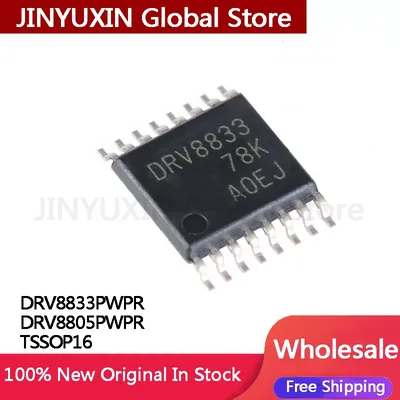 5Pcs DRV8833 DRV8833PWPR 8833PW DRV8805PWPR DRV8805 TSSOP16 IC Chip In Stock Wholesale