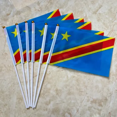 5/10/50/100pcs Democratic Republic of the Congo Banner Hand waving Flag