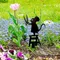 Souris en fer avec ciseaux, Silhouette, piquet de jardin, signe de cour, décoration de jardin