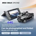 2025 Nuovo M66 RC Drone 4K Professinal Con Grande Angolo Triple HD Fotocamera Pieghevole RC Elicottero WIFI FPV Altezza Tenere Grembiule Vendita