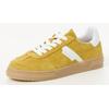 Plateausneaker TAMARIS, Damen, Gr. 38, gelb kombiniert, Veloursleder, Lederimitat, kontrastfarbene Details, sportlich, Schuhe, Schnürschuh, Halbschuh, Freizeitschuh mit gepolstertem Schaftrand