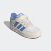 Sneaker ADIDAS SPORTSWEAR "BREAKBASE E KIDS", Gr. 34, cloud weiß, blau fusion, glow blau, Textil, Synthetik, sportlich, Schuhe