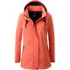 Softshelljacke DEPROC ACTIVE "WILKIE PEAK WOMEN", Damen, Gr. 44 (L), orange, 96% Polyester; 4% Elastan, casual, tailliert, Langarm gerader Abschluss mit verstellbarem Klettverschluss,mit Windstopper, Jacken, mit abnehmbarer Kapuze