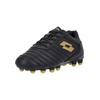 Fußballschuh LOTTO "Stadio 700 AGM JR", Kinder, Gr. 32, braun (schwarz, braun), Polyurethane, sportlich, Schuhe, mit innovativer Technologie für Kunstrasen