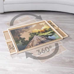 Haushalt International Puzzlebrett mit 4 Schubladen für 1000 Teile mit Drehteller Image