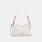 Coach Womens Laurel Small Shoulder Bag in Lux Pebble Leather - White - One Size | Coach Sale | Discount Designer Brands