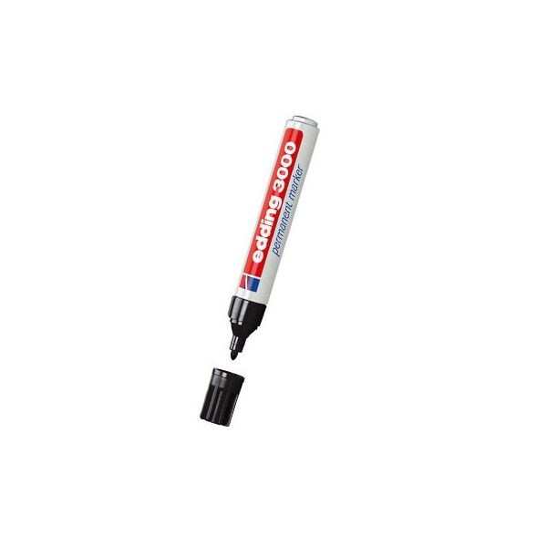 10x Edding 3000-001 Permanentmarker - nachfüllbar, 1,5 - 3 mm, schwarz Image