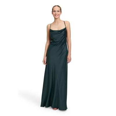Abendkleid VERA MONT "Vera Mont Abendkleid mit Wasserfallausschnitt", Damen, Gr. 38, Normalgrößen, grün (dusty slate), Obermaterial: 97% Polyester, 3% Elasthan. Futter: 100% Polyester., feminin, figurumspielend lang, Wasserfallausschnitt, Kleider Image