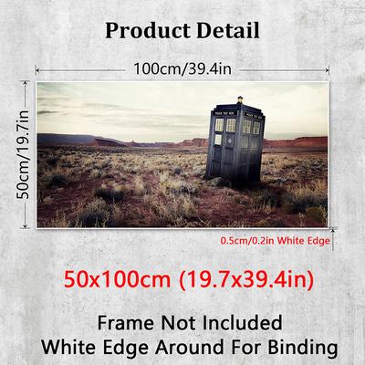 TEMU 1pc Landscape Canvas Poster, Time Traveler Wall Art, Modern Decor For Living Room, Bedroom, Office, Cafe, Gym, Home , Ideal Gift Image