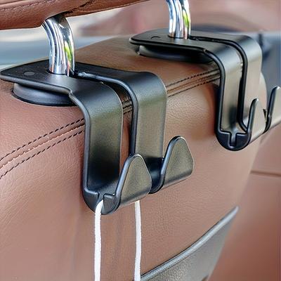 TEMU 2pcs Multifunctional Double Storage Clip, Space Saving, Pvc Material, Suitable For All Car Types - Hanging Bags And Accessories, Car Hook System | Sturdy Structure | Safe Clip Desig Image