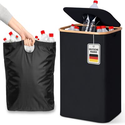 TEMU Container For Collecting Roxlin Bottles With Lid, Large Bottle Storage, Container For Empties & Old Glass Storage, Bottle Collector With Hole For Kitchen Image