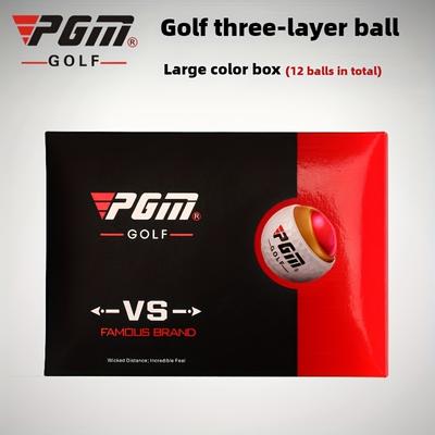 TEMU Pgm Golf Balls For The Next Match - Gift Box With 3 Layers - Packaged With 3 Balls In A Box. Image