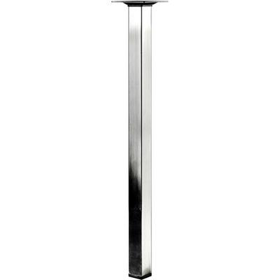 Tischbein Edelstahl Optik 25 x 25 x 400 mm Stahl, 1 Stück Möbelfüsse - Hettich Image