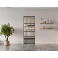 Porta scorrevole con sistema a incasso H205 x L93 cm Alluminio e Vetro temperato trasparente - SINCA II