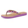 Zehentrenner TAMARIS, Damen, Gr. 36, lila (violett kombiniert), Lederimitat, casual, Schuhe, Sommerschuh, Schlappen, Strandschuh in Flechtoptik