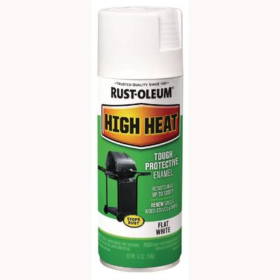 Rust-Oleum High Heat Enamel Spray Paint, Flat White, 12 oz Aerosol Can, 6/Carton (RST7751830) Case of 6 Rust-Oleum® Paints